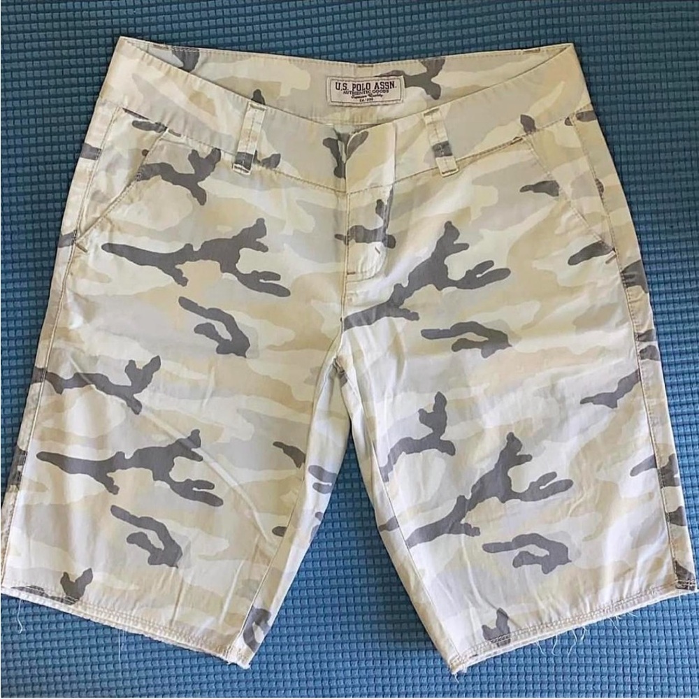 U.S. Polo Assn. Shorts - Gray and Tan Camo